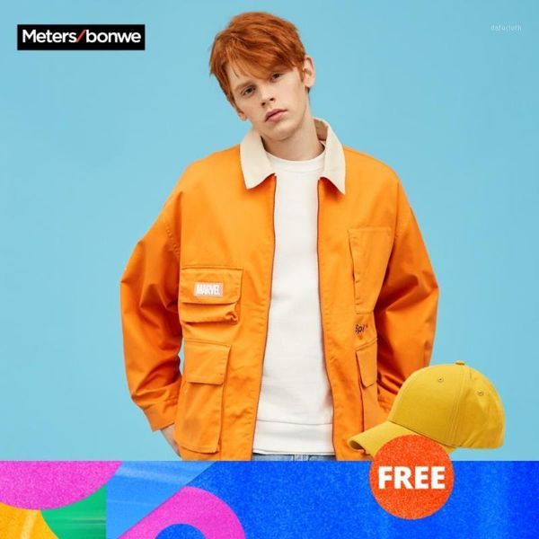 

metersbonwe 2020 spring new men's casual loose jackets male fashion trend sports youth jacket handsome tooling jacket men1, Black;brown