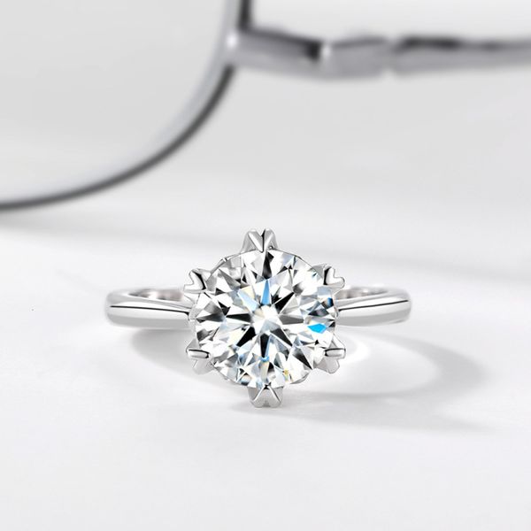 

Luxurys Designers Fashion Jz418 new product is in favor of women's exaggerated 2 C imitation ring, showing off 2 C diamond ring, Silver