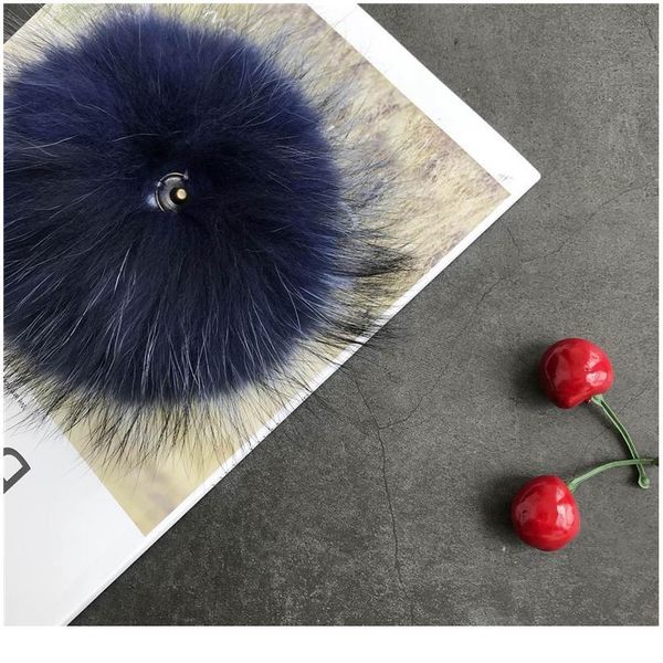 

real raccoon fur pom pom key chain real fur pompoms hat winter diy multicolor fur balls for shoes bag accessories with jllzvh