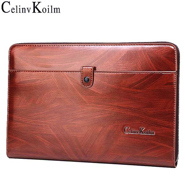 

celinv koilm men clutch bag large capacity men big wallets phone passcard pocket multifunction boss handbag for men c1016