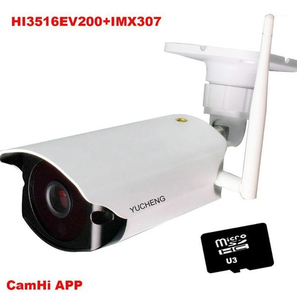 

camhi imx307 humanoid recognition 2mp wireless ip camera outdoor ir security camera max 128gb sd card build in speaker mic onvif1