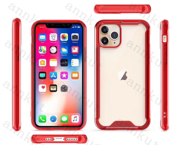 

tpu phone case,for iphone 12 pro case clear acrylic tpu pc shockproof case for iphone 12 mini 11 pro max xr xs 6 7 8 plus samsung note 20