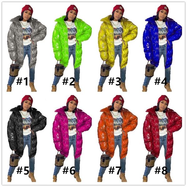 

pu outerwear coats mid-length women's padded jacket coats trendy casual cotton-padded jacket coat windproof outdoor clothing s-xxl f110, White