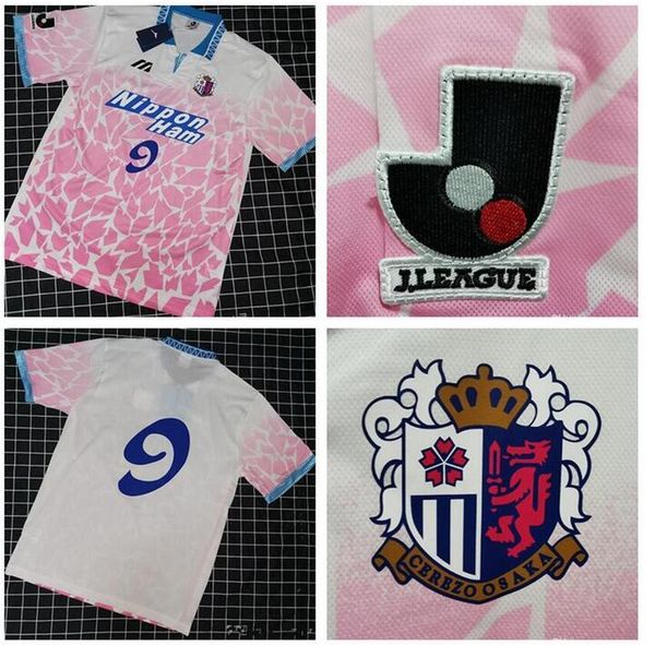 

ретро cerezo osaka 1994 прочь футбол для футболки cerezo osaka futbol kit урожай футбол camiseta classic рубашка, Black;yellow