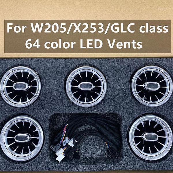 

turbine vents led lights for w205/w213/x253/w167 a/c/e/glc/cla class vent inlet car interior environment light modification1