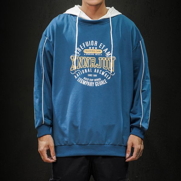 

2021 new moda hoodie streetwear hip hop retalhos jrsei capuz hoodies moletom de bolso cordo masculino plus size bvep, Black