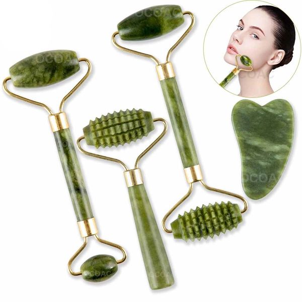

massager for face jade roller facial skin care tools natural gouache scraper body back beauty slimming massagers set