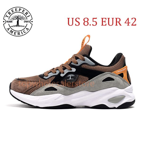 

treeperi fashion chunky 6.0 soft sole running shoes black brown us 8.5 eur 42 for men trainers