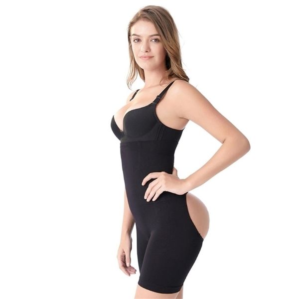 Vita alta Shapewear Sexy Hole Butt Lifter Body Shaper Donna Fianchi Dimagrante Biancheria intima Pancia incinta Controllo Mutandine Buttlifter 201223