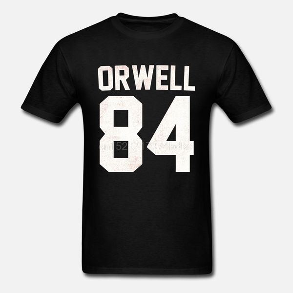 

дизайнеры балахон printed мужчины хлопка с коротким рукавом оруэлл 84 джерси белые футболки толстовка