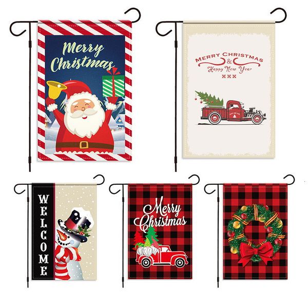 

factory outleti37qchristmas banners snowman elk santa claus cloth garden flag merry christmas decorations for home xmas ornaments banners