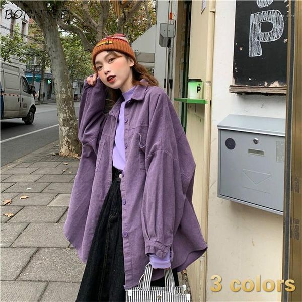

women's jackets basic women harajuku spring arrival chic corduroy ladies outwear simple long sleeve teens streetwear solid bf style1, Black;brown