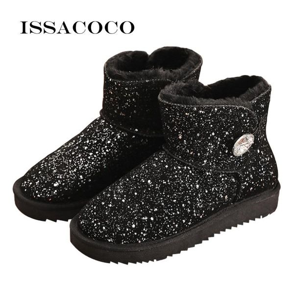 

issacoco 2020 women's autumn boots shoes for women 2020 winter boots female shoes platform women winter, Black
