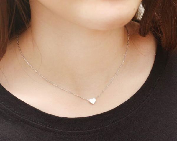 

3 sale color new fashion arrival bohemian simple and elegant sweet peach heart love chain necklace female jewelry sosf, Silver