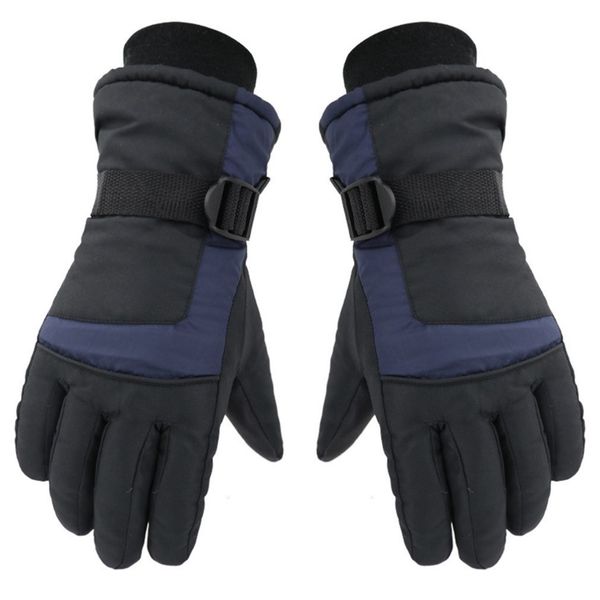 

warm motorcycle thickened soft winter men and women cold windproof outdoor riding driving cotton gloves, Blue;gray
