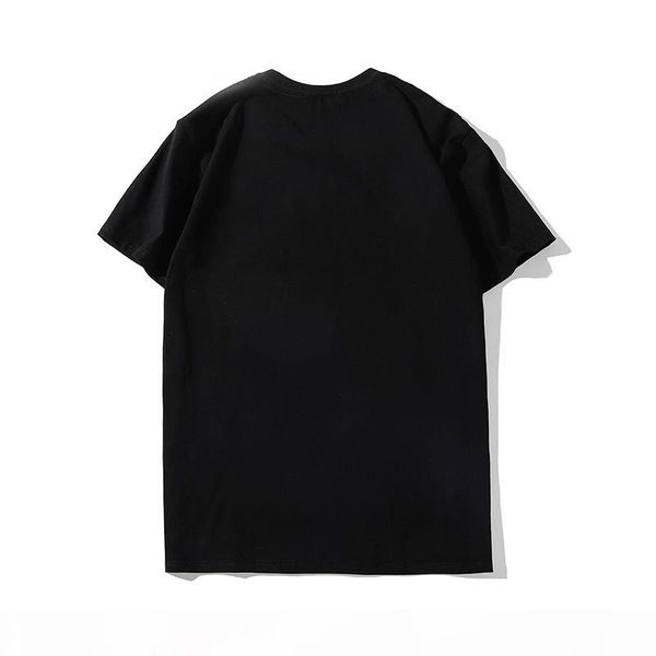 

famous mens t shirt letter print round neck short sleeve black white fashion men women tees, White;black