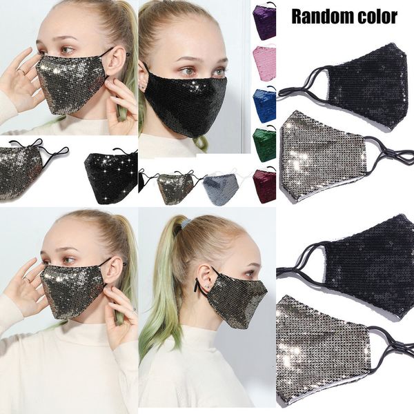 

reusable us mask stock, cycling bling pm2.5 3d face care shield sun color gold elbow sequins shiny face cover mouth maskoutlet5zdj