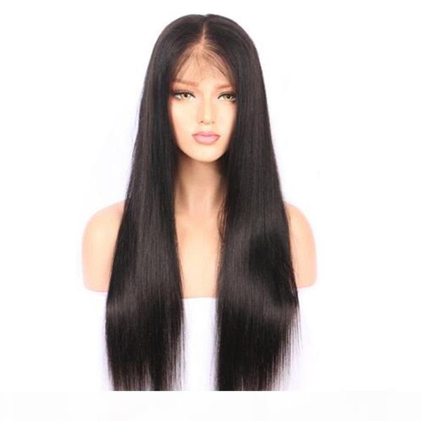 

9a mink brazilian virgin hair glueless lace front human hair wigs for black women pre plucked brazilian ramy straight lace front wig, Black;brown