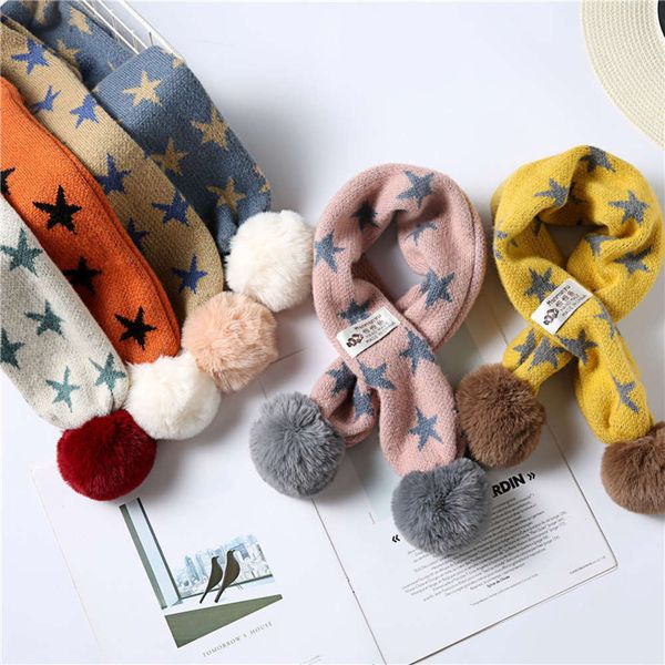 

new star winter wool children's scarf japane korean boys and girls cross neck warm accsori, Red;brown