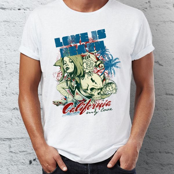 

men's t shirt love is death gothic dark humor artsy tee sport hooded sweatshirt hoodie