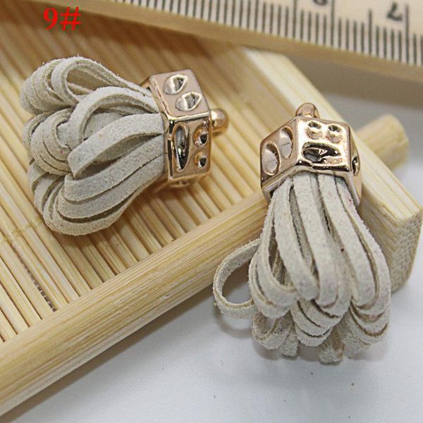 

10pcs lot 25mm vintage leather suede tassel pendant for diy craft jewelry findings earrings accessories keychain ornaments h bbyazp