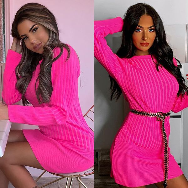 

women's knitted dress with long sleeve and medium skirt t-shirt t1421 swimsuit bandage bathing suits pad