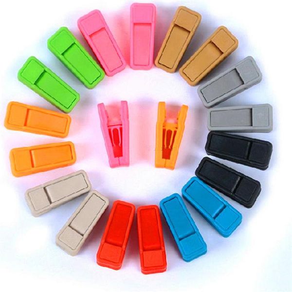 

wholesale no trace tie clip solid universal resuable wet and dry clothes hangers easy to use abs plastic clothespin dbc dh0476