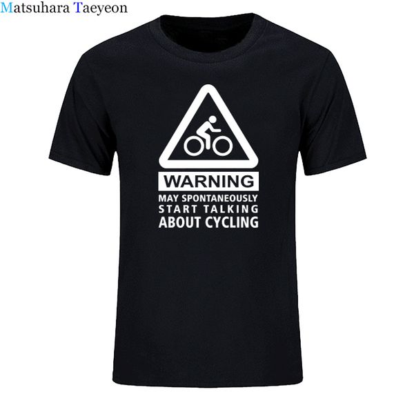 

2018 new warning may spontaneously start talking about cyclings funny printed mens short sleeve hooded sweatshirt hoodie men t shirt