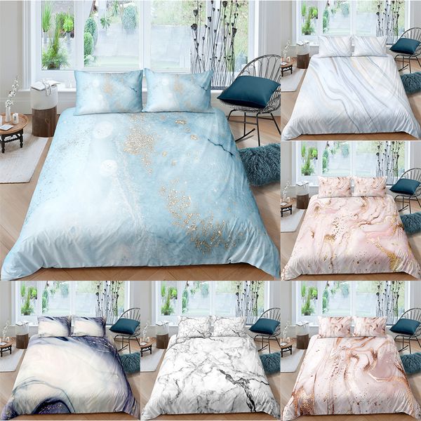 

zeimon geometric marble 3d bedding set shiny duvet cover sets queen king single size luxury home christmas decor microfiber