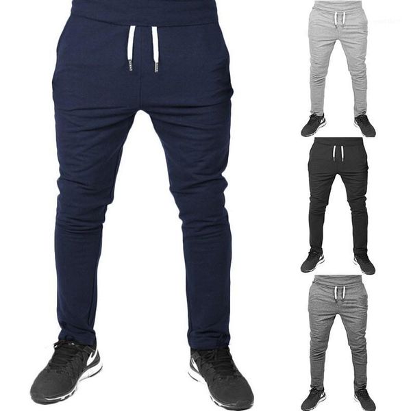 

wholesale 2020 autumn men's solid color pants with hip-hop style stitching casual pants pantalones hombre1, Black