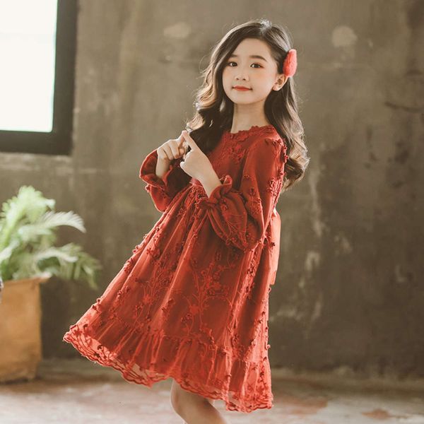 

chine 2020 korean version girl's winter foreign sle parent child mh children's princs drs 6wzwba56, Red;yellow
