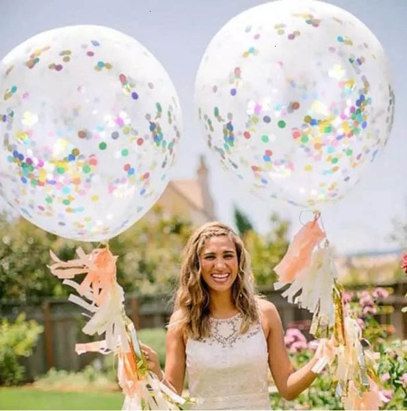 

rose balloons confetti 36 gold inch round babyshower champagne latex balloon wedding decoration party helium ballon