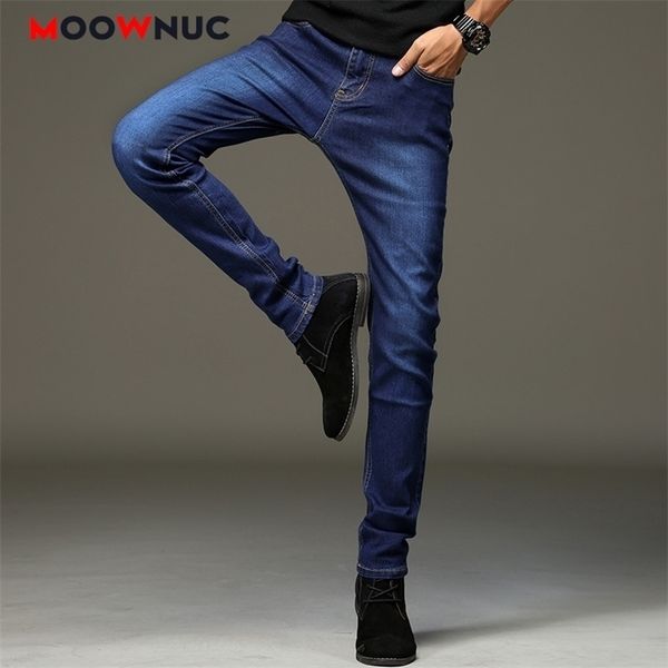 

jeans for men new casual fashion pants straight full-length spring summer sweatpants denim male streetwear moownuc slim 27 201128, Blue