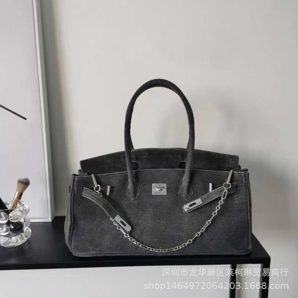 

autumn and winter make old washed army cloth single shoulder handbag underarm kelly bag