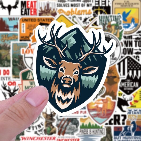 

50pcs/set deer hunt small waterproof stickers