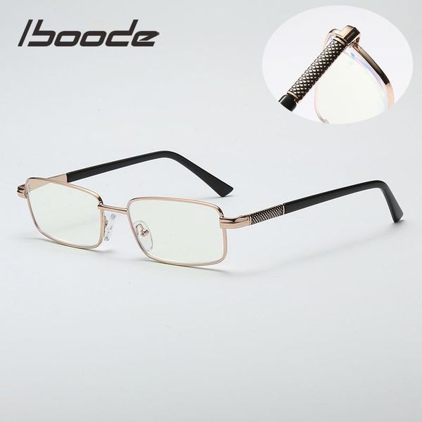 

sunglasses iboode metal gold full frame glasses women men computer reading aspherical anti blue lens presbyopic +1 2 2.5 3 3.5 +4, White;black