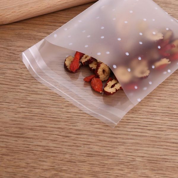 

gift wrap cellophane candy 100pcs/pack wrapping party sealing bag wedding dot snack seal biscuit self cookie bags gift1