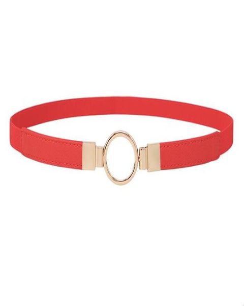 

женский пояс тонкий сплошной пояс платье украсить аксессуары для вечеринки повседневная корсет золотой круг пряжка pu кожа упругая талия упл, Black;brown