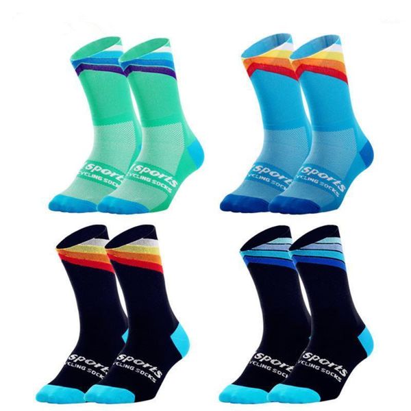 

sports socks 2021 cycling men outdoor mount wearproof bike footwear for road running1, Black