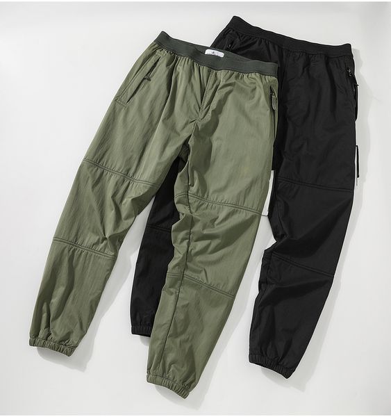 

winter men's pants cotton fabric fleece boy trousers casual classic sports warm overalls 201128, Black
