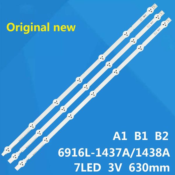 

new 3 pcs*a1*7 led backlight strip 6916l 1295a 1204a 1105a perfect replacement for b1/b2 6916l-1437a 6916l-1438a