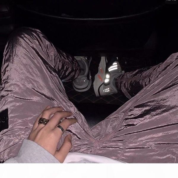 

mens sweatpants cyberpunk jogging pants casual mens pants nylon metal embroidery pattern breathable mens joggers hip hop sweatshirt, Black