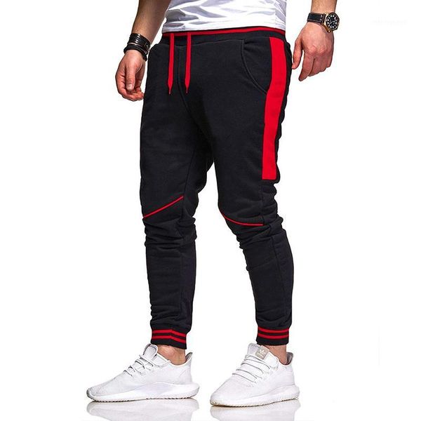 

men's jogger pants casual track pants casual sweatpants street track trousers men joggers fitness breathable mens sports1, Black