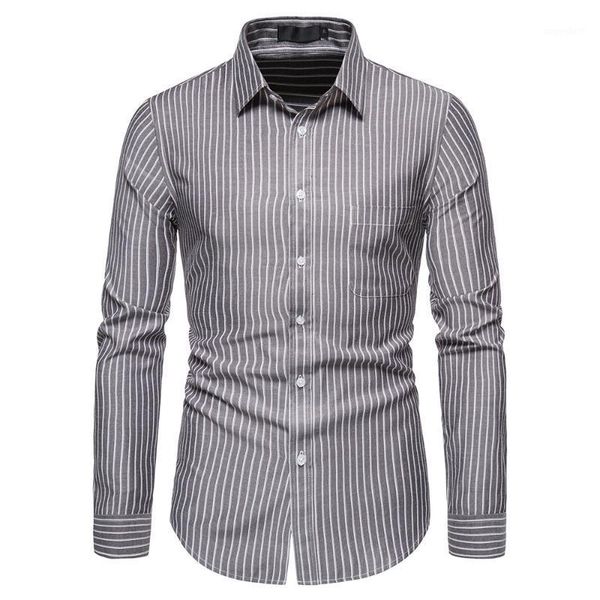 

cyxzftrofl new fashion spring summer casual men's shirt cotton long sleeve striped slim fit stand collar shirts eu size s-xxl1, White;black