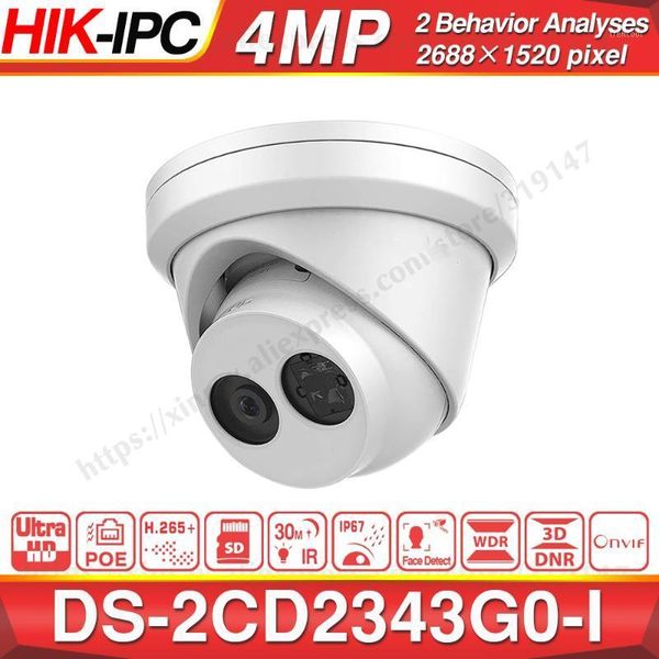 

cameras hikvision h.265 camera ds-2cd2343g0-i 4mp ir fixed turret network mini dome ip sd card slot face detect oem1
