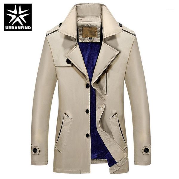 

urbanfind 2016 new arrival fashion men winter style cotton trench thicker keep warm jacket coat outwear big size -4xl1, Tan;black