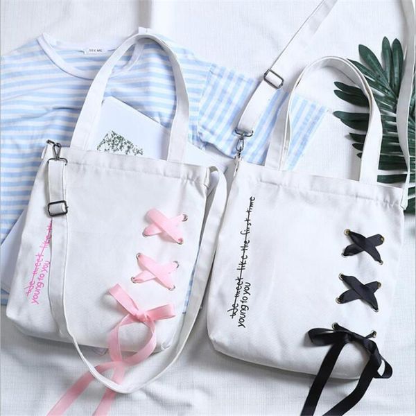 

sell girl canvas tote ladies shoulder bag fashion school books travel messenger bag portable handbag 6 colors