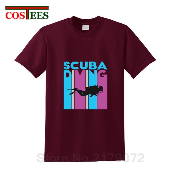 

sport hombre camiseta unique design for scuba diving t shirt men funny scuba diver t-shirt brand apparel diving lovers tee shirt