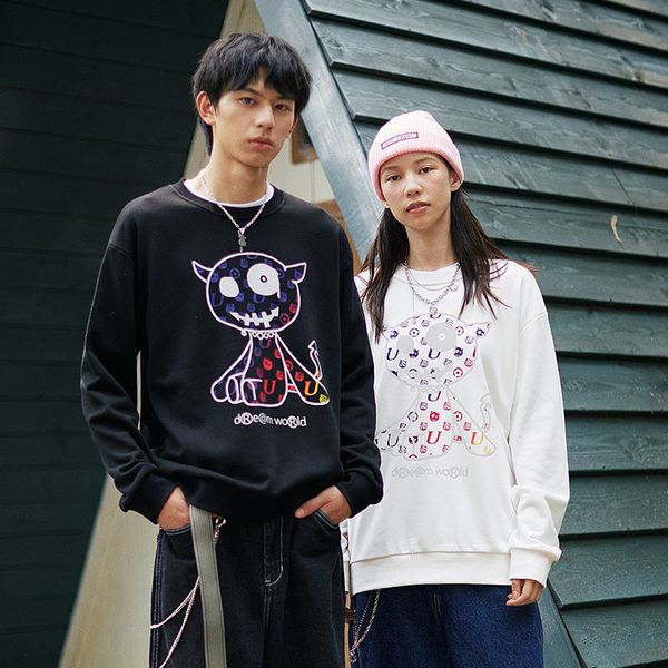 

yizhi men's new fashion brand sweater in autumn 2020, Black