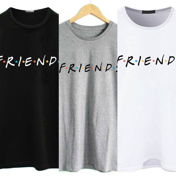 

2019zsiibo friends series women's round neck printing 3 colors 2019zsiibo friends series women's t-shirt t-shirt round neck printi, White